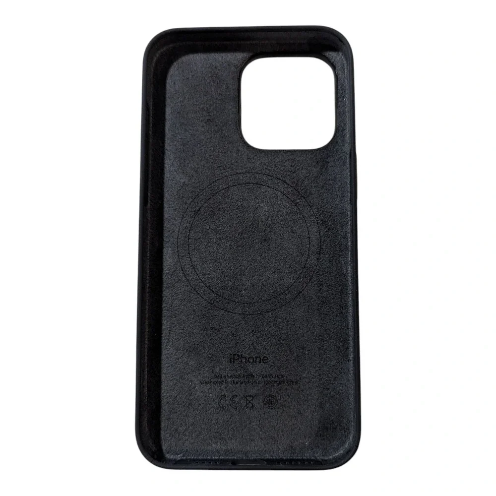 V6-Poly Apple Silicone Case with MagSafe for iPhone 15 Pro Max - Black (Crack) ⬇